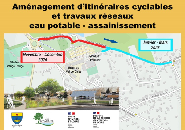 AMÉNAGEMENT CYCLABLE ET TRAVAUX EAU POTABLE ET ASSAINISSEMENT