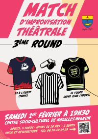 Théâtre match d&#039;impro - Samedi 1er février